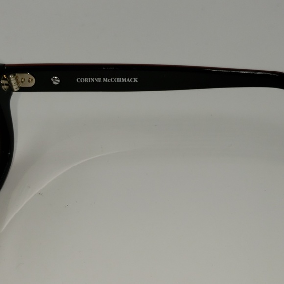 Corinne McCormack Black Red Oval Sunglasses Frames - Picture 6 of 6